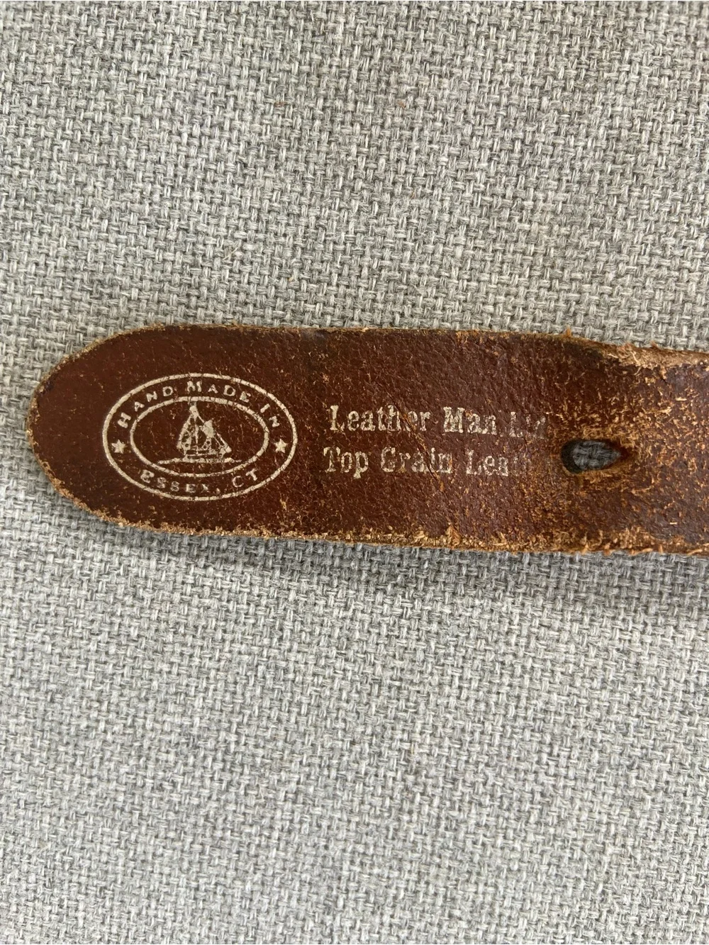 Handmade Brown Leather Belt by Leather Man Ltd.